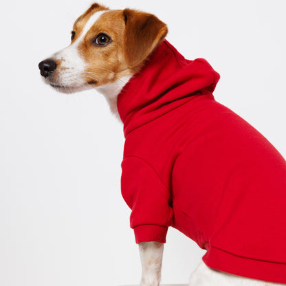 PET HALF SLEEVE FRENCH TERRY PARKA RED