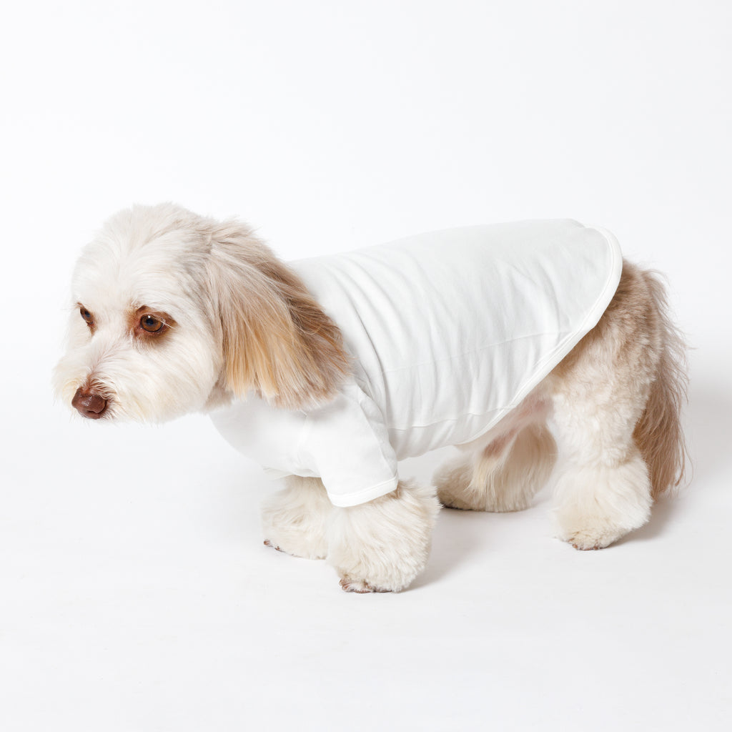 PET HALF SLEEVE T WHITE