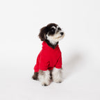 PET HALF SLEEVE FRENCH TERRY PARKA RED