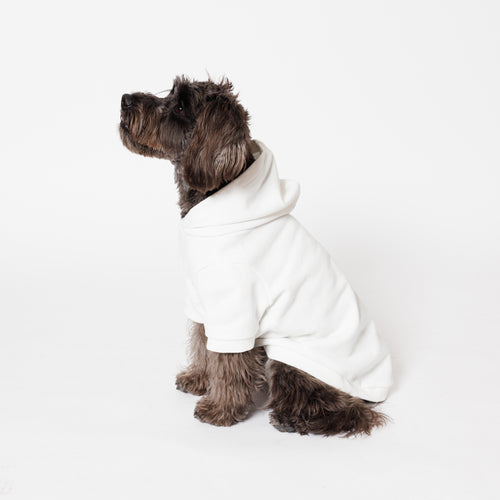PET HALF SLEEVE FRENCH TERRY PARKA WHITE
