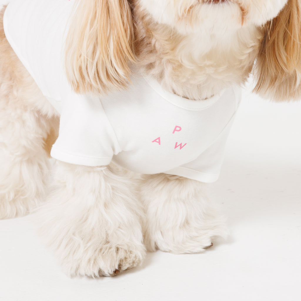 PET APPAREL WEAR LOGO A PRINT PET HALF SLEEVE T