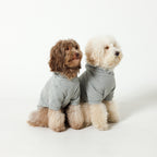 PET HALF SLEEVE FRENCH TERRY PARKA HEATHER GRAY