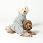 PET HALF SLEEVE FRENCH TERRY PARKA HEATHER GRAY