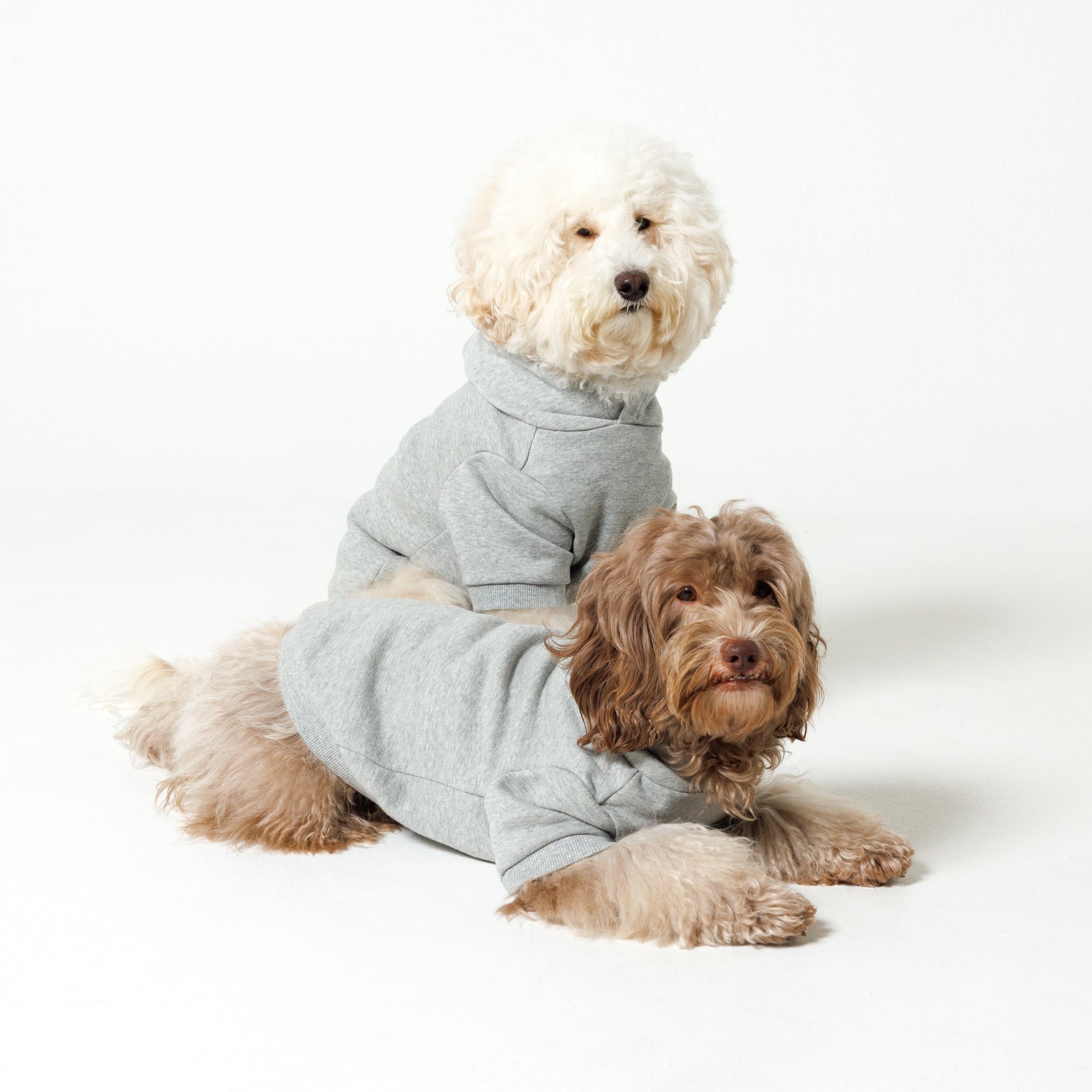 PET HALF SLEEVE FRENCH TERRY PARKA HEATHER GRAY