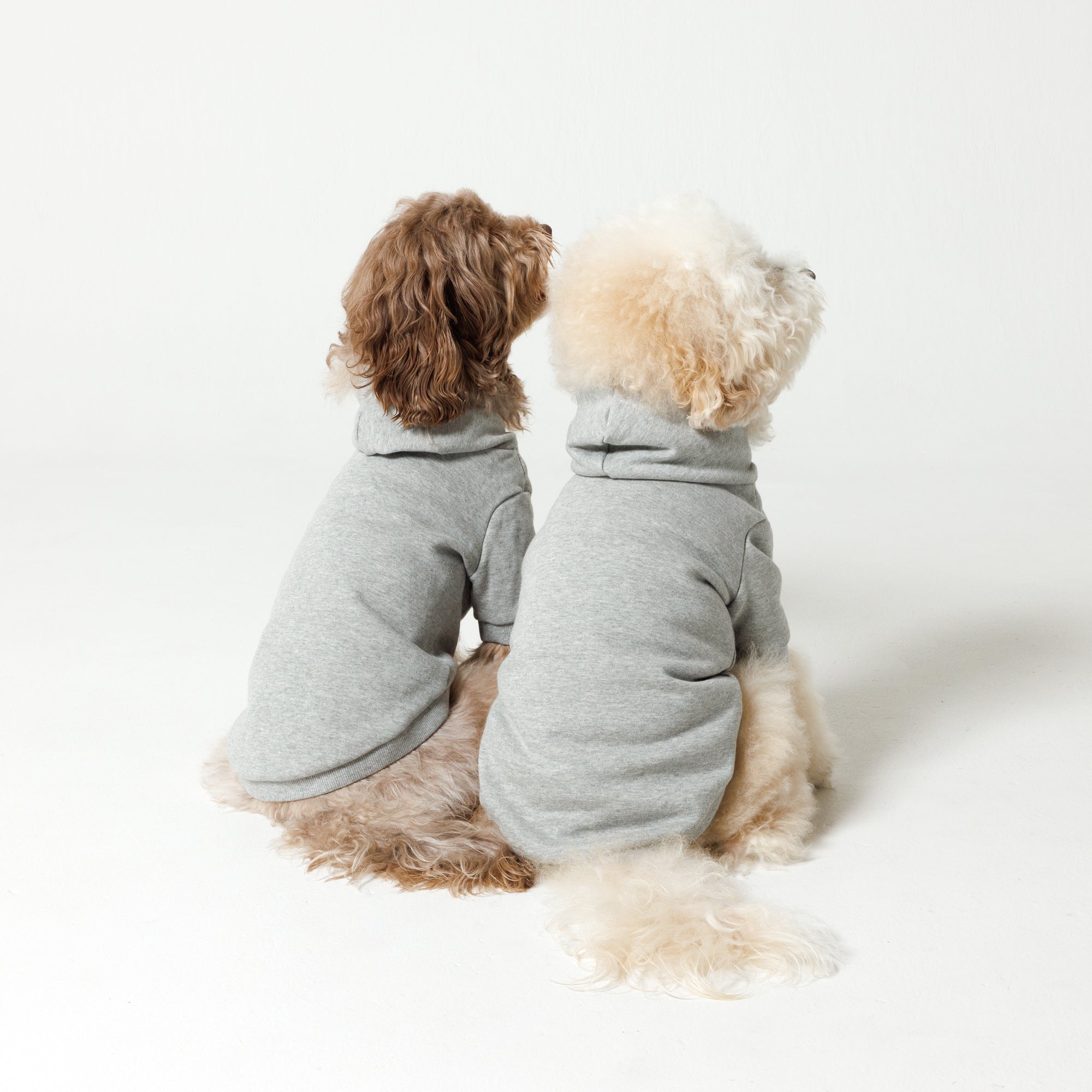 PET HALF SLEEVE FRENCH TERRY PARKA HEATHER GRAY