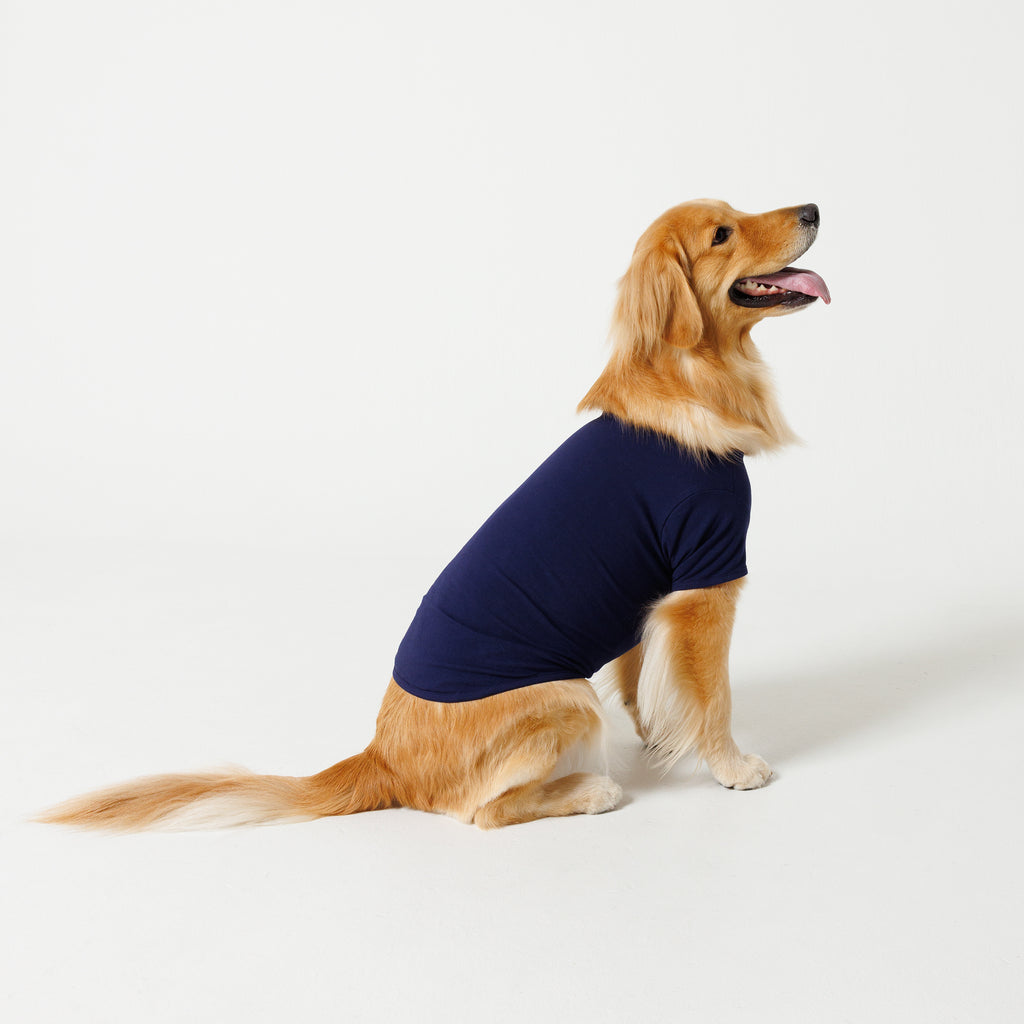 PET HALF SLEEVE T NAVY