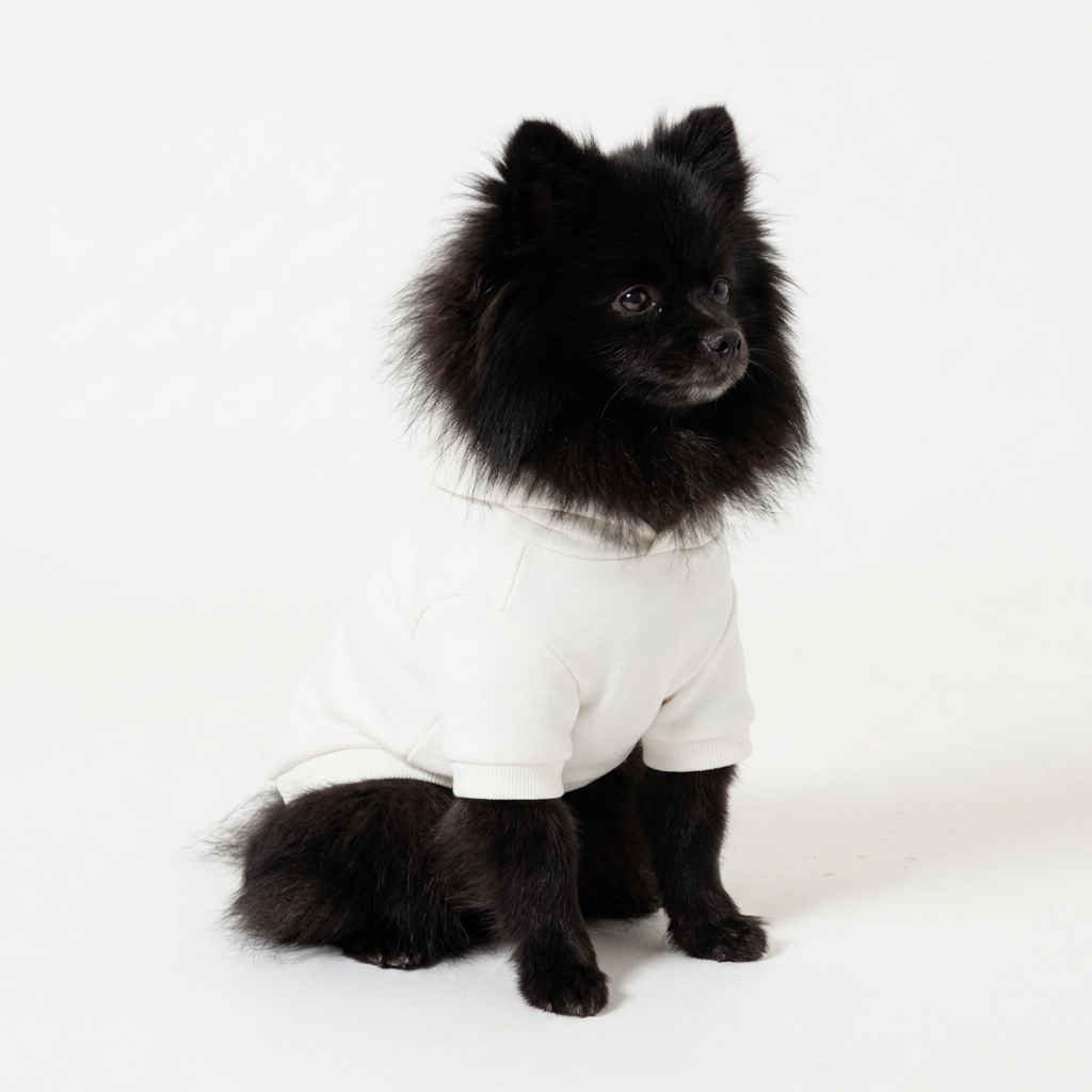 【NEW】PET HALF SLEEVE FRENCH TERRY PARKA HEATHER WHITE