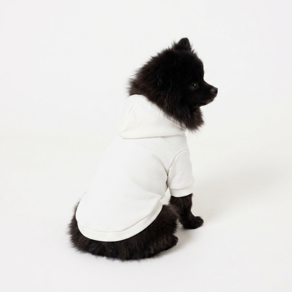 【NEW】PET HALF SLEEVE FRENCH TERRY PARKA HEATHER WHITE
