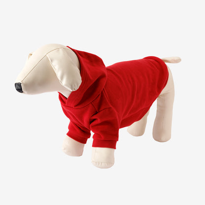 PET HALF SLEEVE FRENCH TERRY PARKA RED