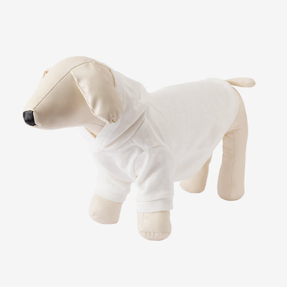 PET HALF SLEEVE FRENCH TERRY PARKA WHITE