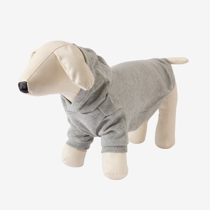 PET HALF SLEEVE FRENCH TERRY PARKA HEATHER GRAY